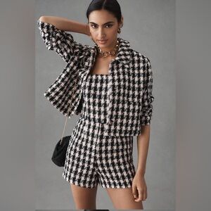 Hutch Black and White Houndstooth Jacket